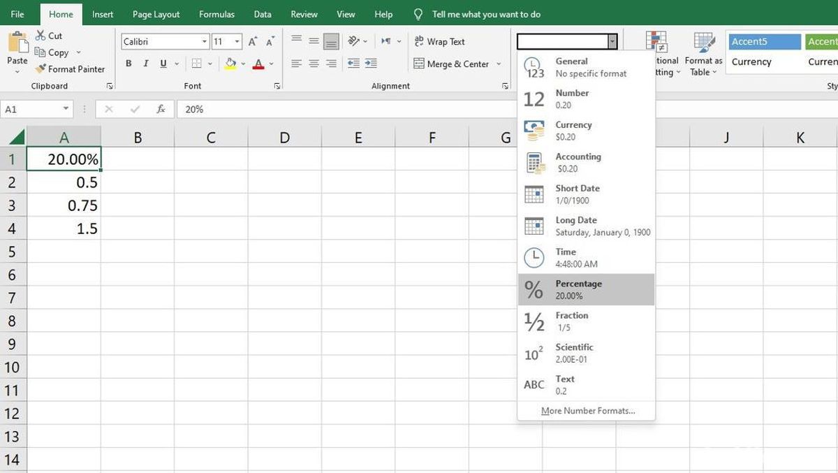 Rumus Menghitung Persen di Excel